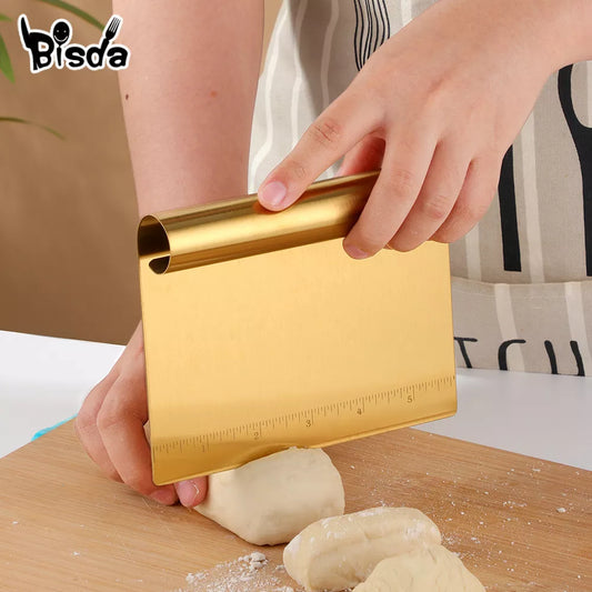 1/2Pcs Bread Scraper Stainless Steel Pizza Dough Scraper Cake Spatulas Tools Bread Baker Kitchen Utensils Pastry Cutter Changfen