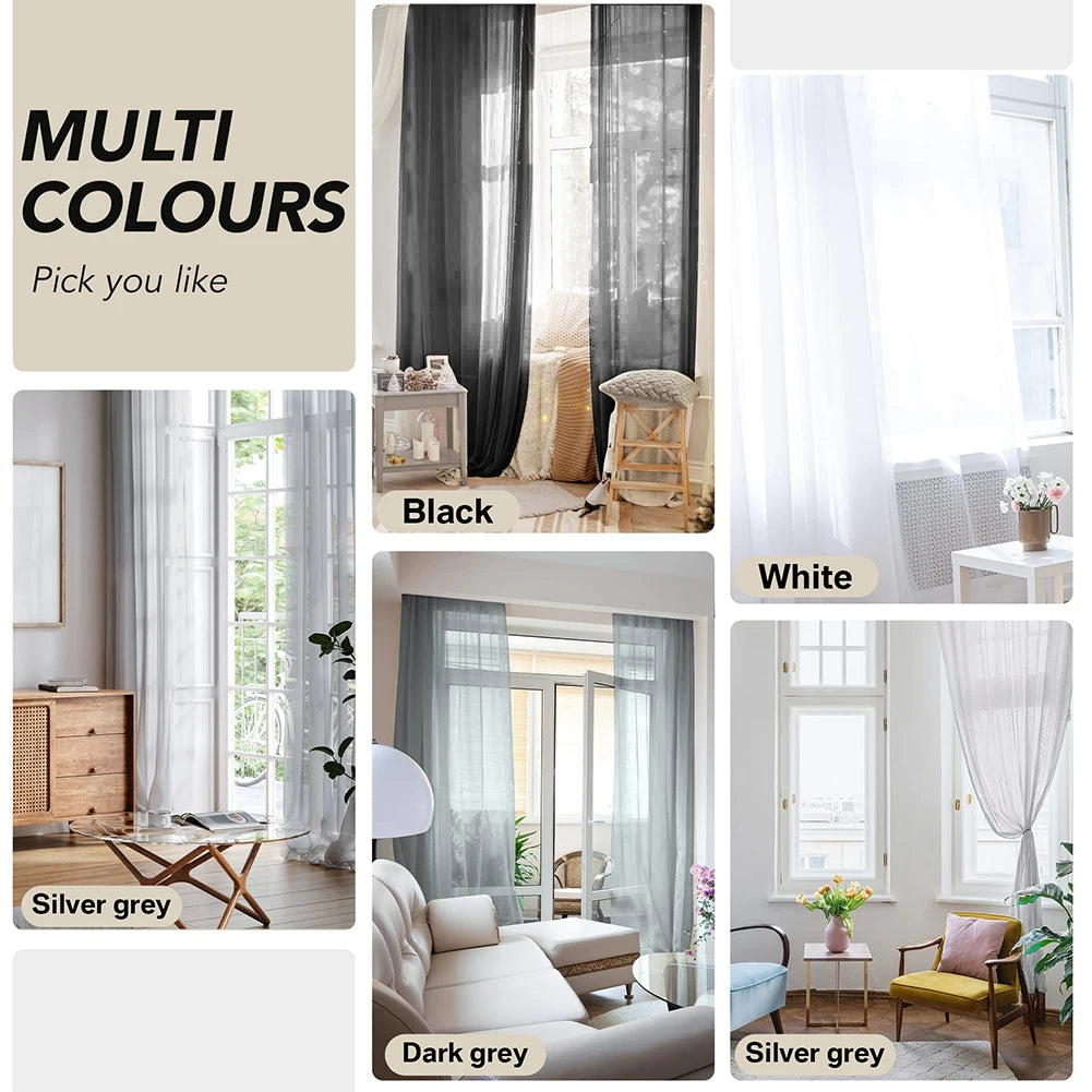 Buy Solid White Sheer Curtains Online in Bulgaria from Hiqh Store