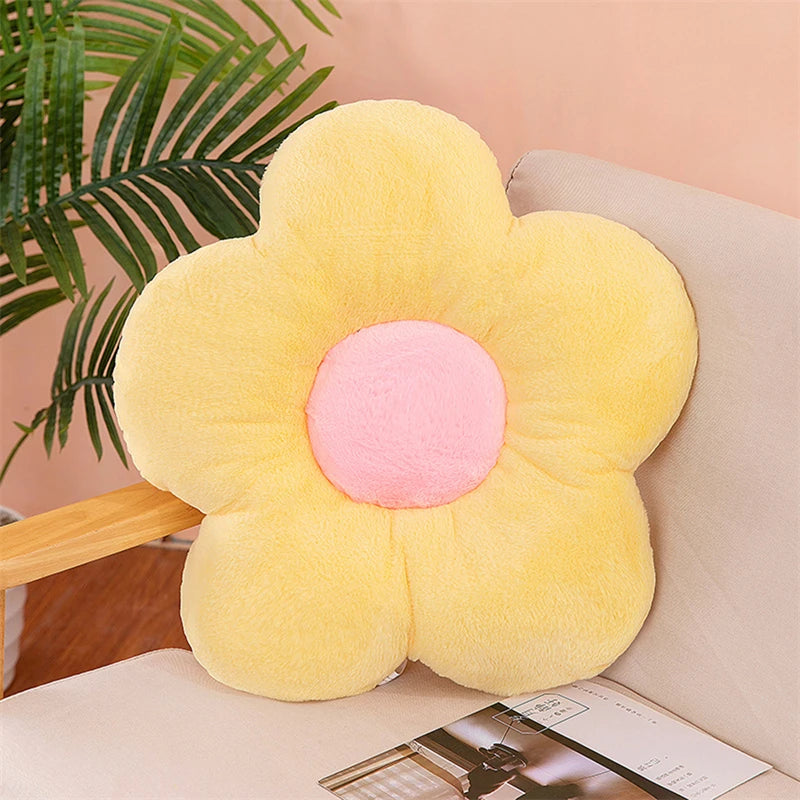 Circular Flower Cushion with Soft Nap