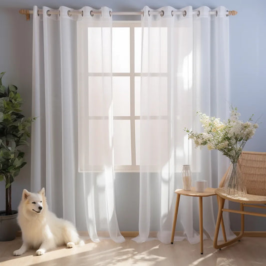 Buy Solid White Sheer Curtains Online in Bulgaria from Hiqh Store