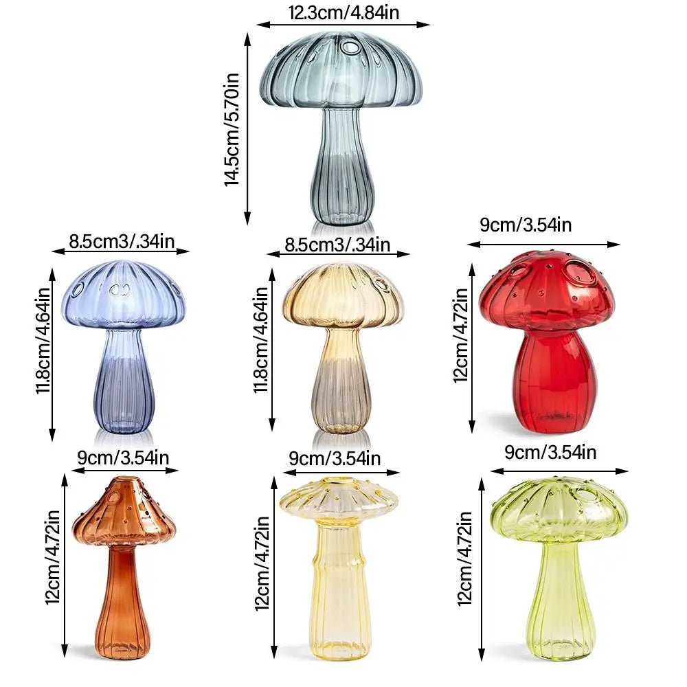 Jelly Color Mushroom Glass Vase